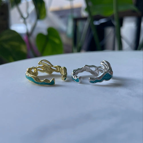 Wave Flow Unique Adjustable 925 Sterling Silver Ring