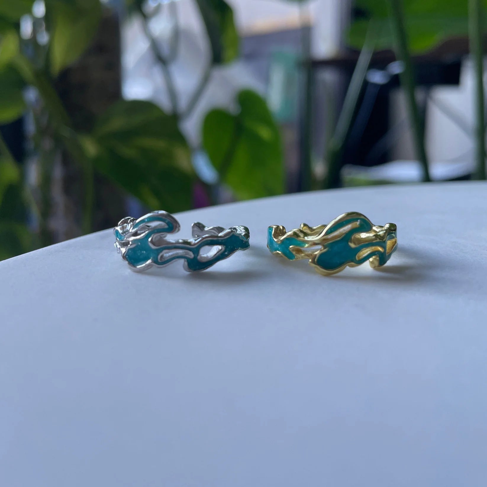 Wave Flow Unique Adjustable 925 Sterling Silver Ring