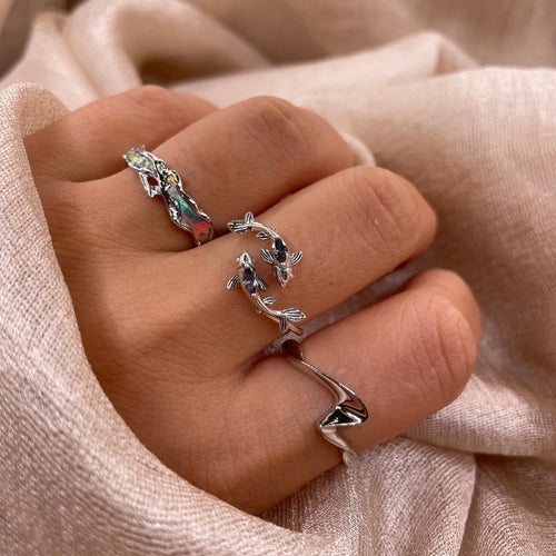 Double Koi 925 Sterling Silver Ring